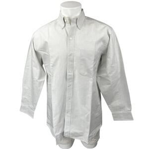 Swells New England Shirt Co Men's Gray Striped Long Sleeve Dress Shirt Top Sz 34